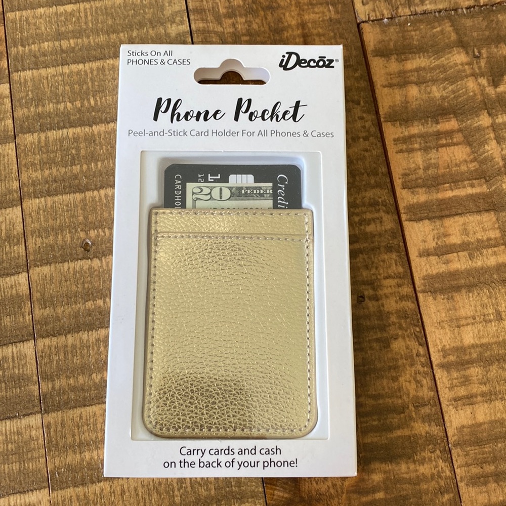 Gold phone pocket